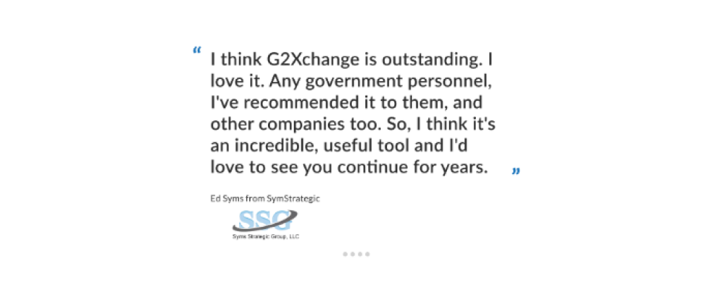 Screenshot of G2X homepage that shows reviews